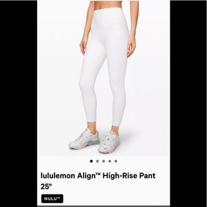 lululemon Align™ High-Rise Pant 25" size 6 WORN ONCE